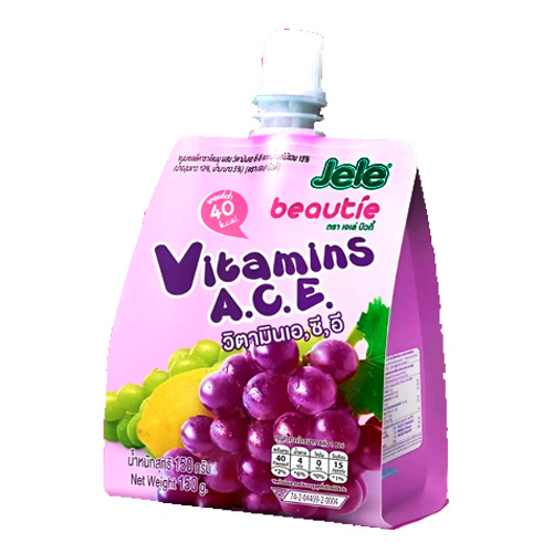 Желе Jele Beautie Фруктовый микс + Виноград, витамин A, C, E   140гр