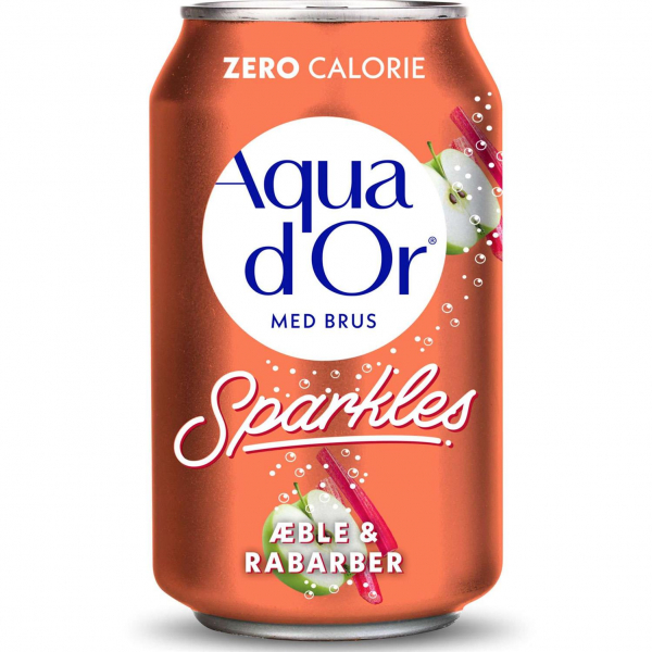 Напиток б/а газ. Aqua d'Or Aeble & Rabarber (Аква д'Ор Яблоко и Ревень) 0,33 ж/б