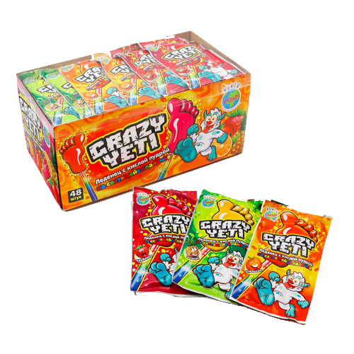Леденец Crazy Yeti с кислой пудрой   7гр