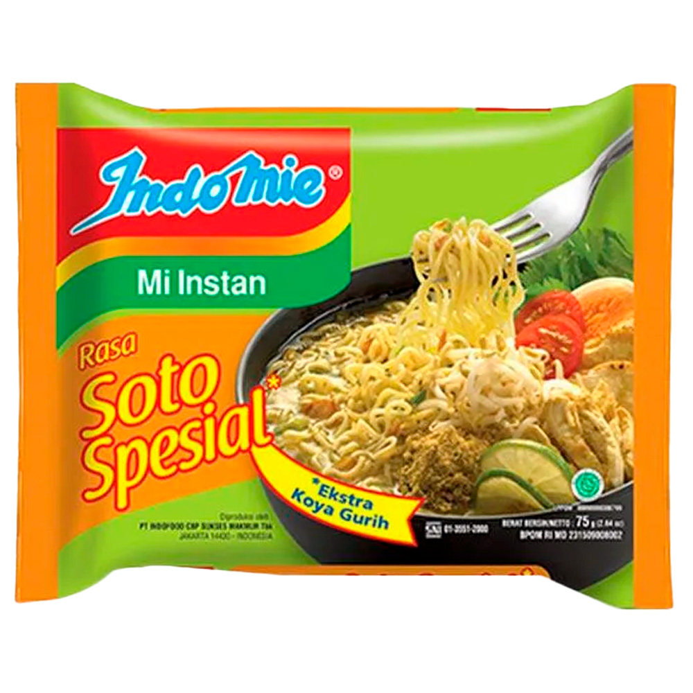Лапша INDOMIE INSTANT SOUP NOODLES CHICKEN SOTO SPECIAL 75гр
