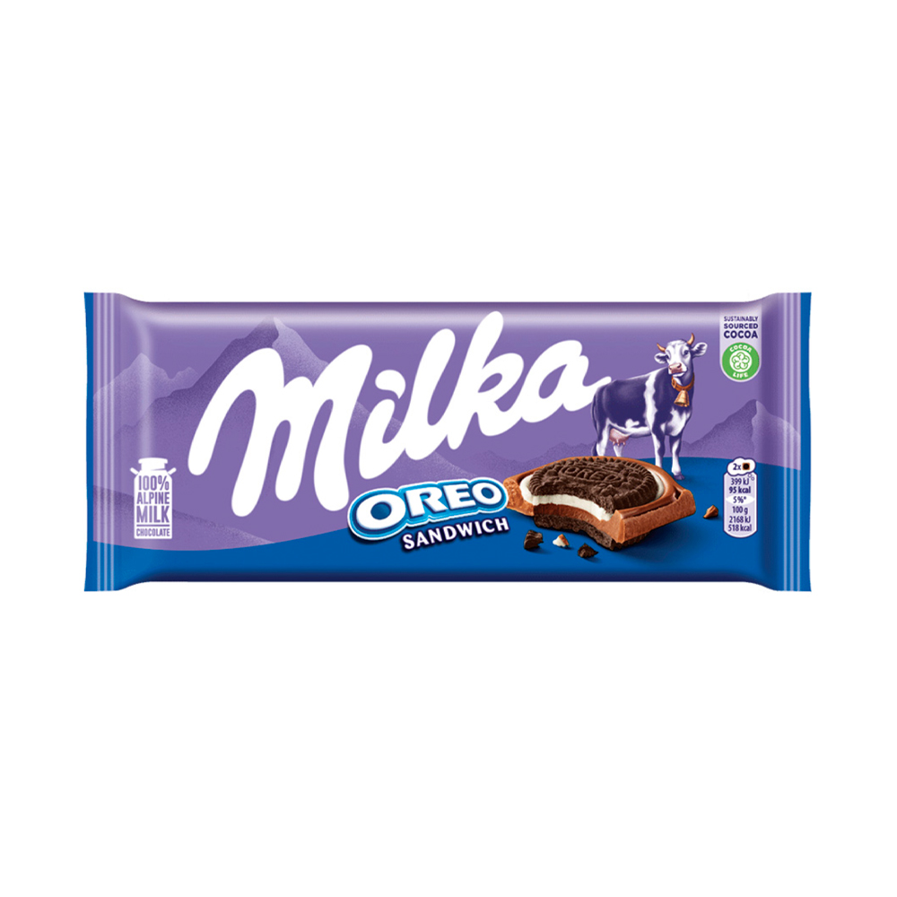 Шоколад Milka Oreo Sandwich   92гр