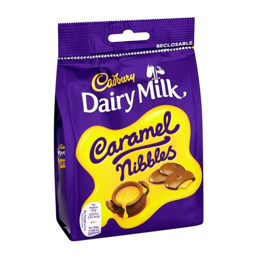 Жев.конфеты Cadbury Caramel Nibbles Bag 120г