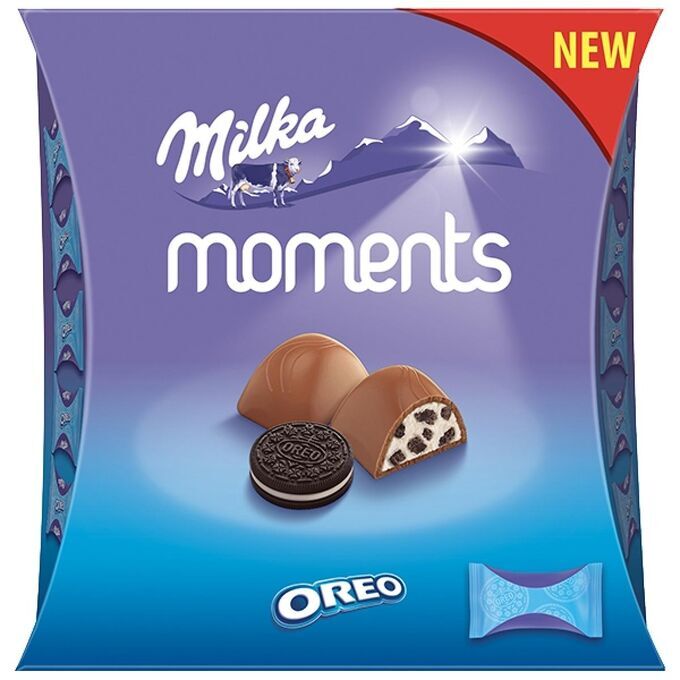 Конфеты шоколадные Milka Moments Mini Oreo 92гр