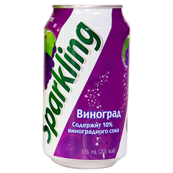 Сокосодержащий газ.нап. LOTTE Sparkling Виноград 355мл.