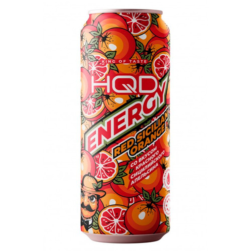 Энергетический напиток HQD Energy Red Sicilian Orange м  450мл