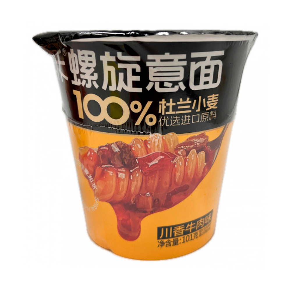 Лапша Wangbaiji со вкусом говядины и сычуанским перцем   101гр