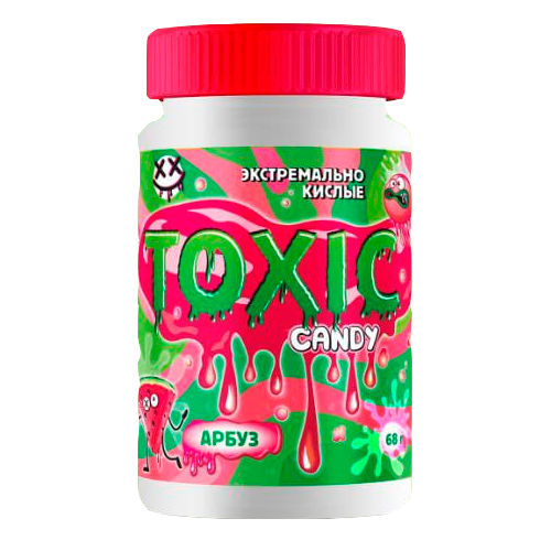 Конфеты Caramila экстремально кислые Toxic Candy Арбуз    68гр