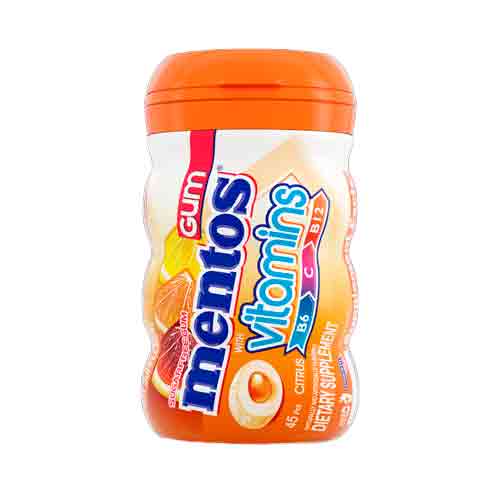 Жев.резинка Mentos Vitamin Citrus   50гр