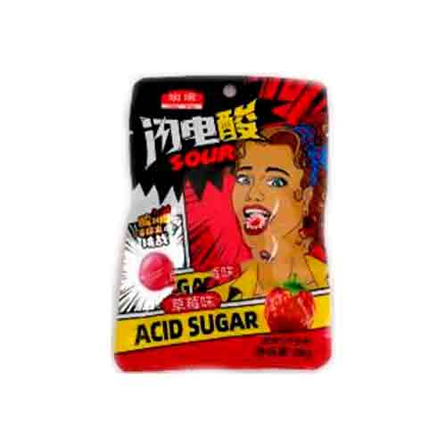 Конфеты He He Acid Sour Strawberry 26гр