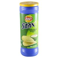 Чипсы Lay's Stax Sour Cream & Onion в тубе   155,9гр