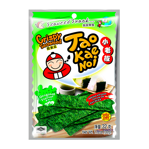 Снеки из морских водорослей с оригинальным вкусом TAO KAE NOI 32гр.
