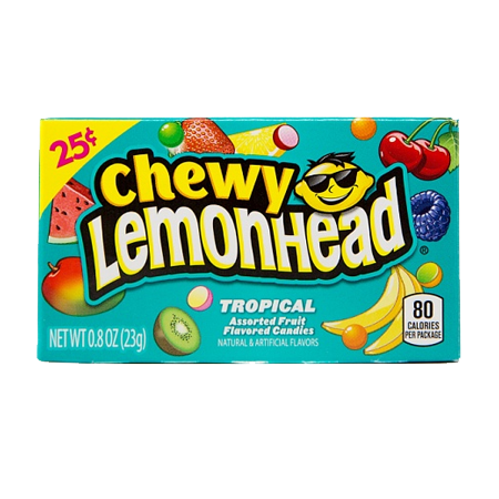 Конфеты Lemonhead Тропикал Лимон 23гр синий