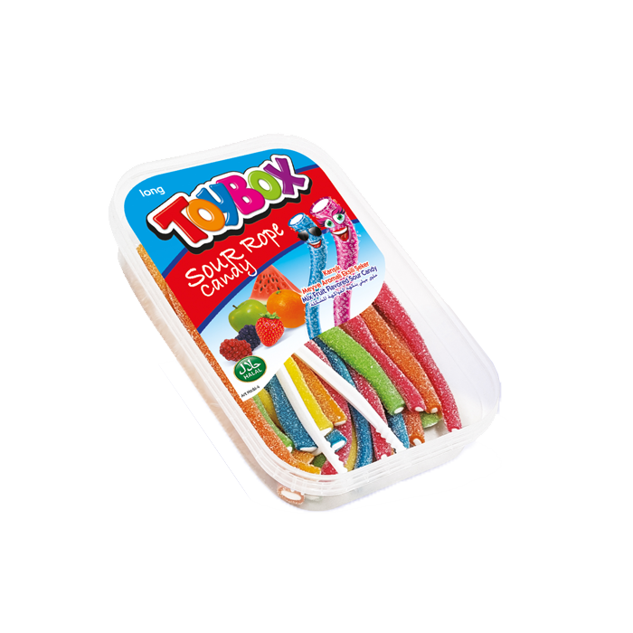 Жев. мармелад TOYBOX "Кислые веревки" - Ассорти (длинные) 250гр