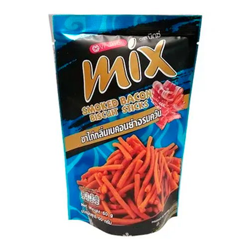 Палочки хрустящие Vfoods MIX со вкусом копченого бекона 60гр.