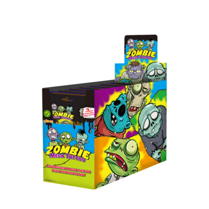 Карамель Iham Sweets с татуировкой ZOMBIE mega tatoo popping candy