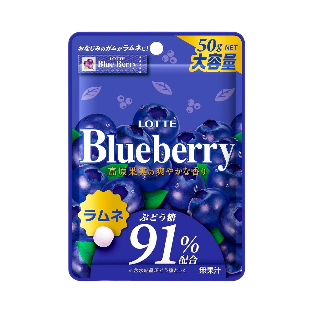 Жев.драже  Lotte Blueberry Ramune   50гр