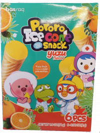 Снек в виде рожка Pororo со вкусом цитрона 54гр
