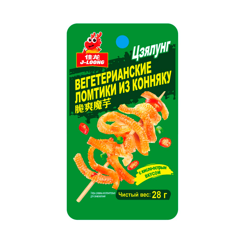 Снек JiaLong Вегетерианские ломтики из конняку с кисло-острым вкусом    28гр