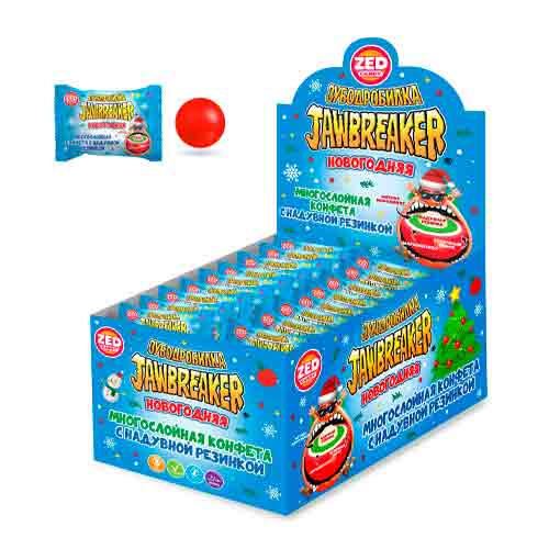 Зубодробилка Jawbreaker новогодняя с жев. резинкой 13гр