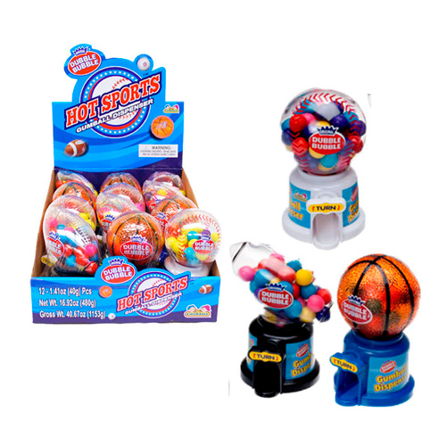 Жев.резинка Kidsmania Hot Sports Gumball Dispenser   40гр