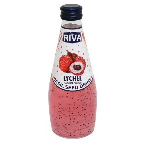 Напиток Blue Riva с семенами базилика вкус личи 290мл. Тайланд