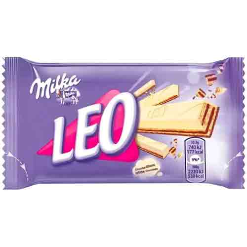 Батончик Вафельный Milka Leo в белом шоколаде 33гр