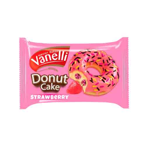 Бисквитное Пирожное Vanelli Donut Strawberry 50гр