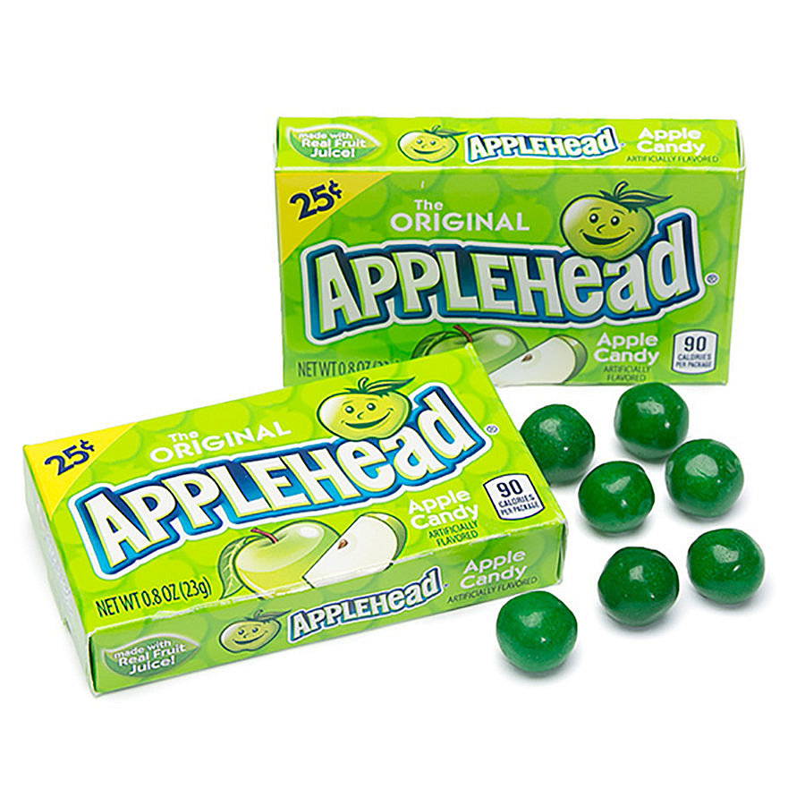 Конфеты Applehead Оригинал Яблоко 23гр зелёный