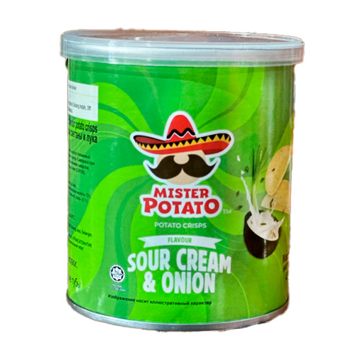 Чипсы картофельные Mister Potato со вкусом сметаны и лука   40гр