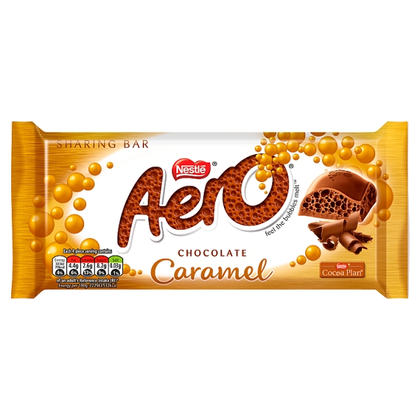Шоколадная плитка Aero Giant Block Caramel 90г