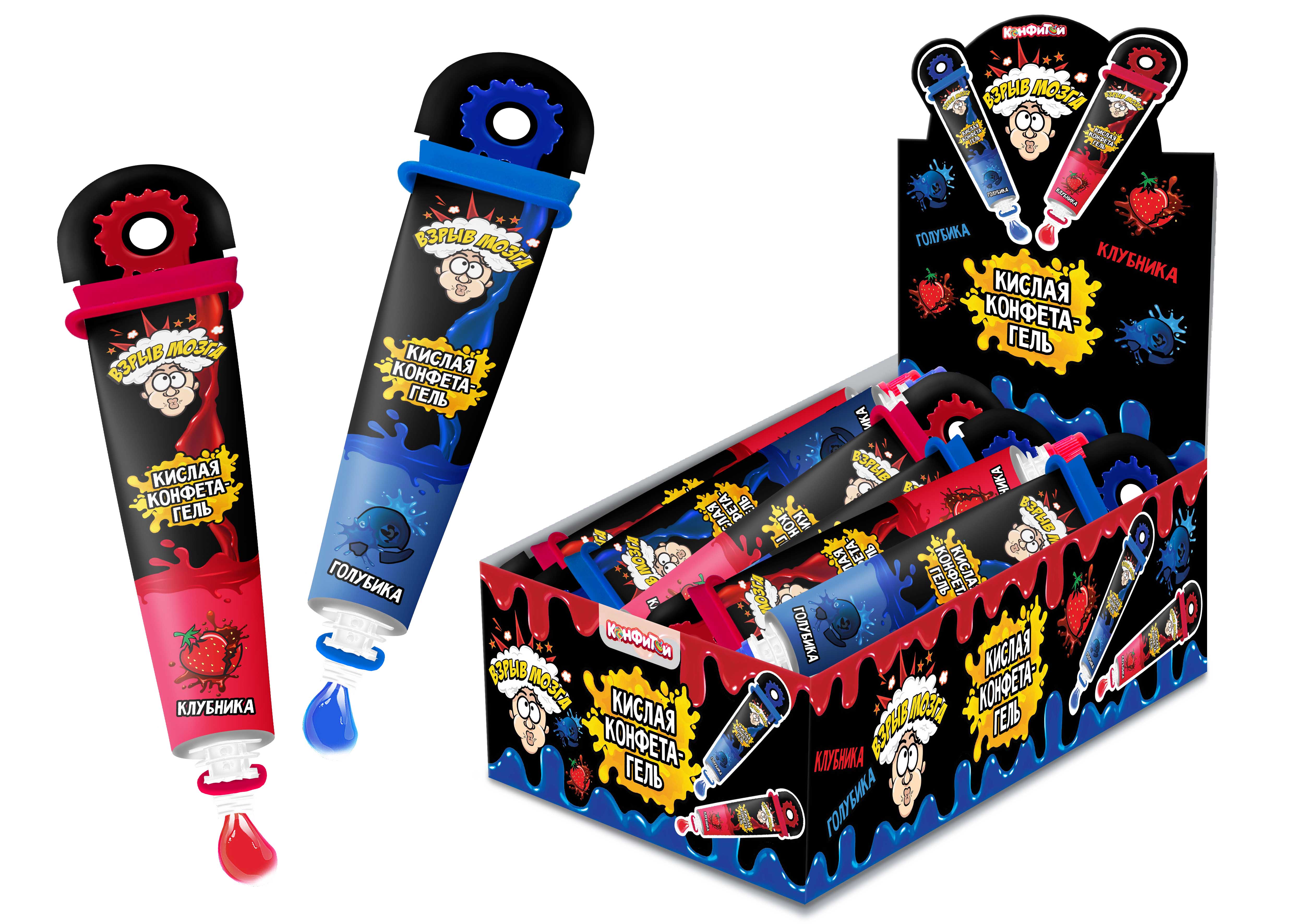 Конфета-гель Взрыв мозга кислая    20гр