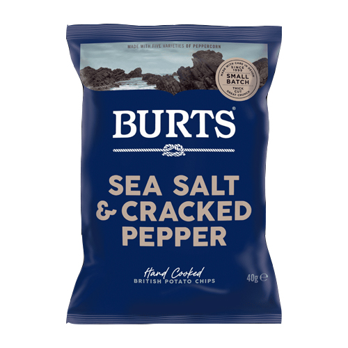 Чипсы картофельные Burts Sea Salt and Cracked Pepper 40гр