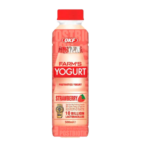 Напиток безалкогольный OKF Farms Yougurt Strawberry  пэт 500мл