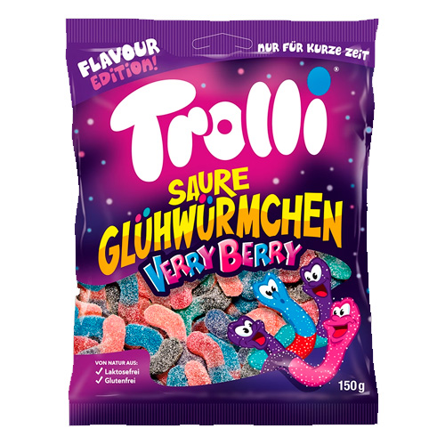 Жев.мармелад Trolli Limited Saure Glühwürmchen Verry Berry 150гр