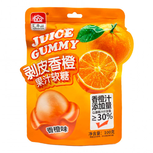 Жев.мармелад HUIFENGYUAN со вкусом апельсина   100гр