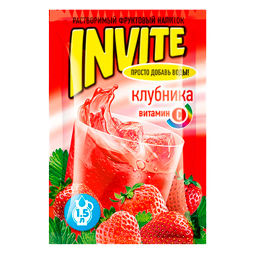Растворимый напиток Invite Клубника   5гр