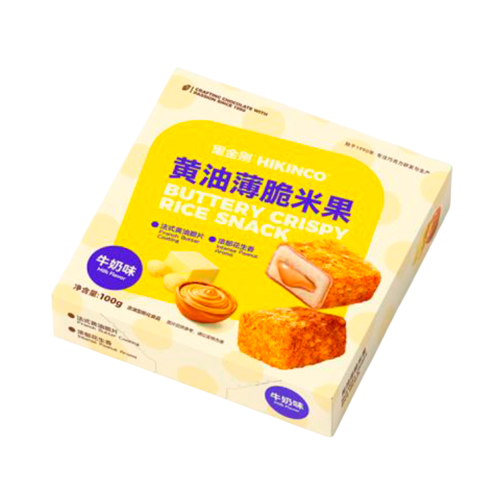 Крекеры Hikinco Хрустящие рисовые с молочным вкусом   100гр