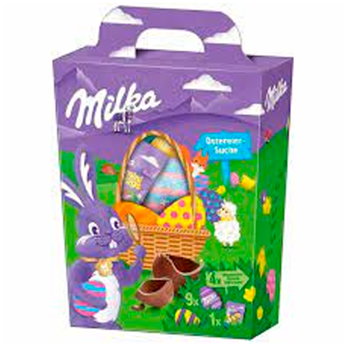 Шоколад фигурный Milka яйца Микс   162гр