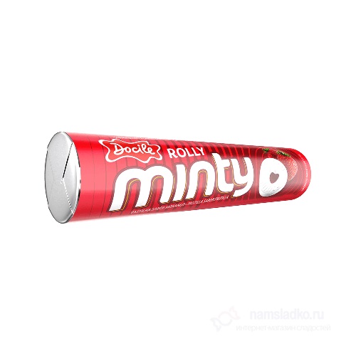 Жев.конфета DOCILE Rolly Minty Strawberry (Мятная Клубника)    29гр