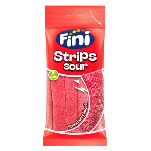 Жев.мармелад FINI Strips Sour Strawberry Shock   90гр