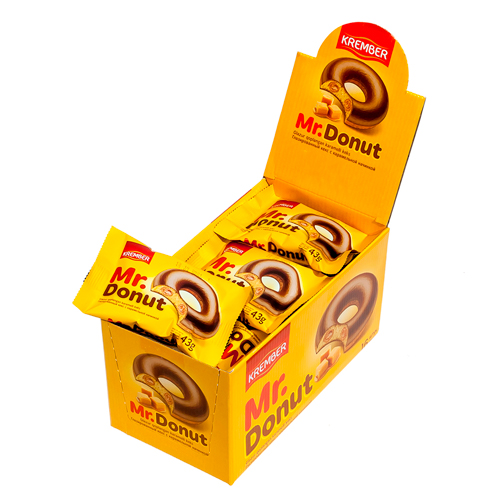 Пончик Mr. Donut с карамельной начинкой 43гр