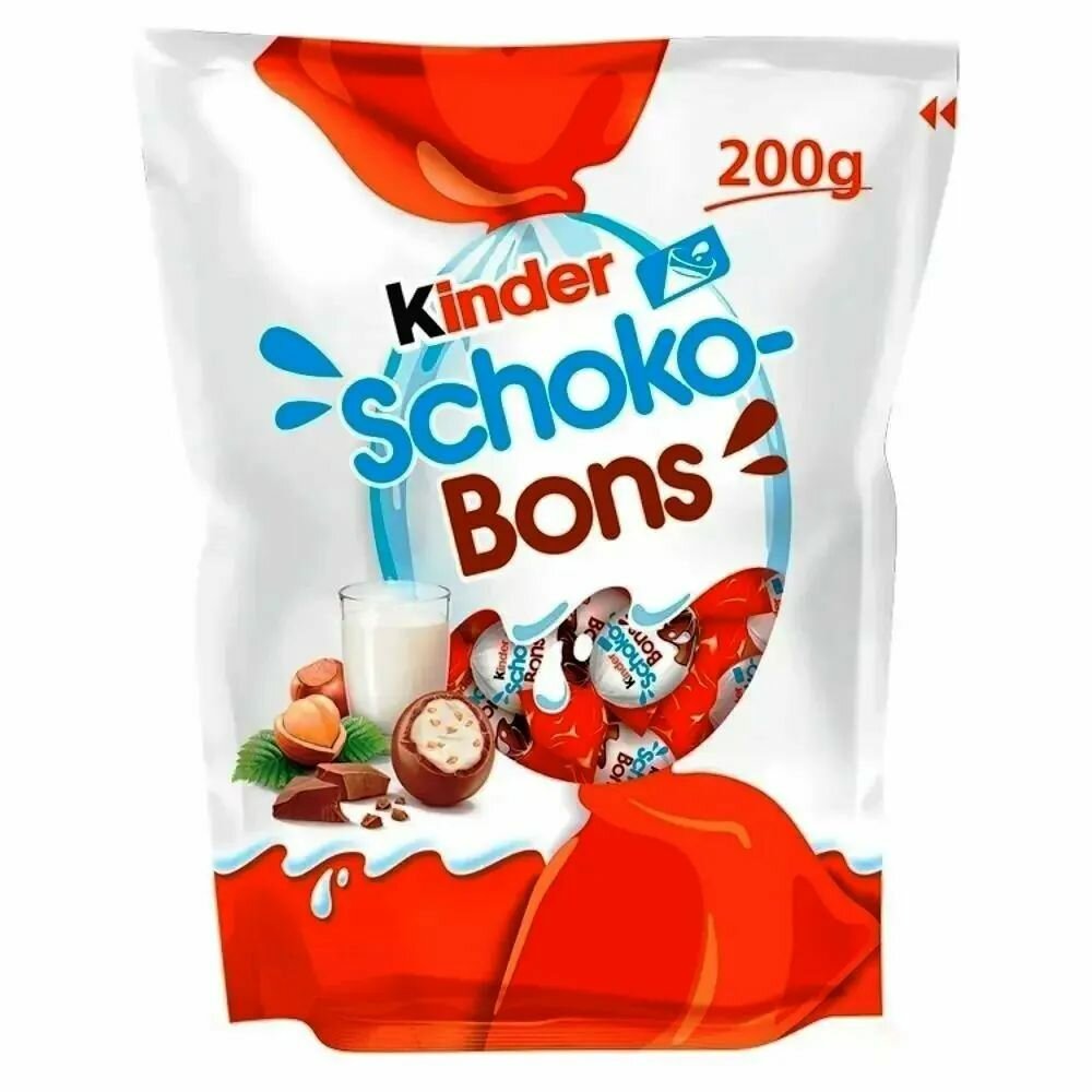 Шоколадные конфеты  Kinder Schoko Bons  пакет 200гр