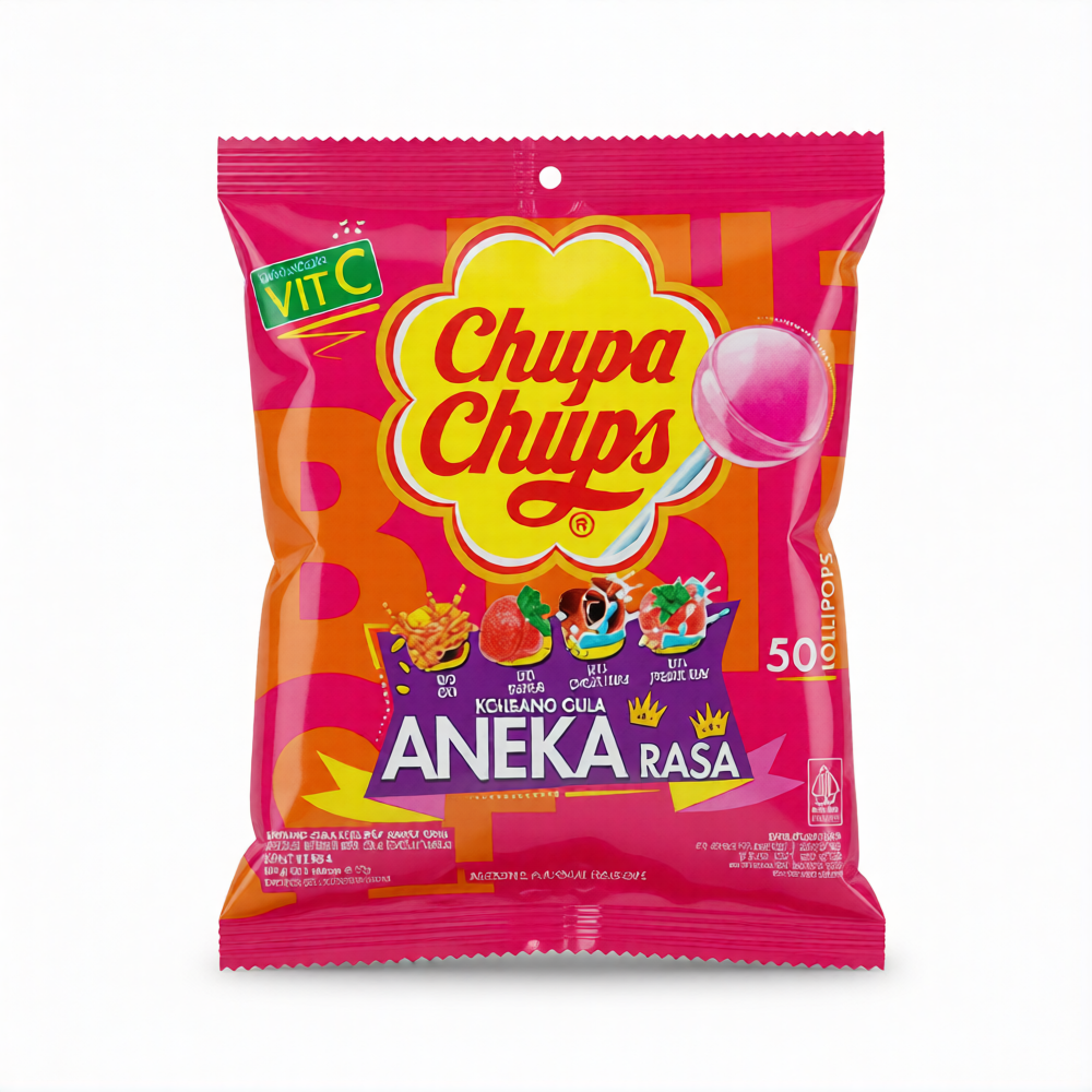 Леденцы Chupa Chups Lollipop Aneka Rasa vitamin C    600гр