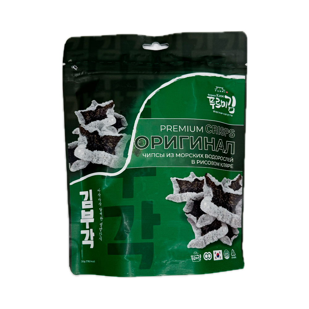 Чипсы из морских водорослей FURMI KIM оригинальные   30гр