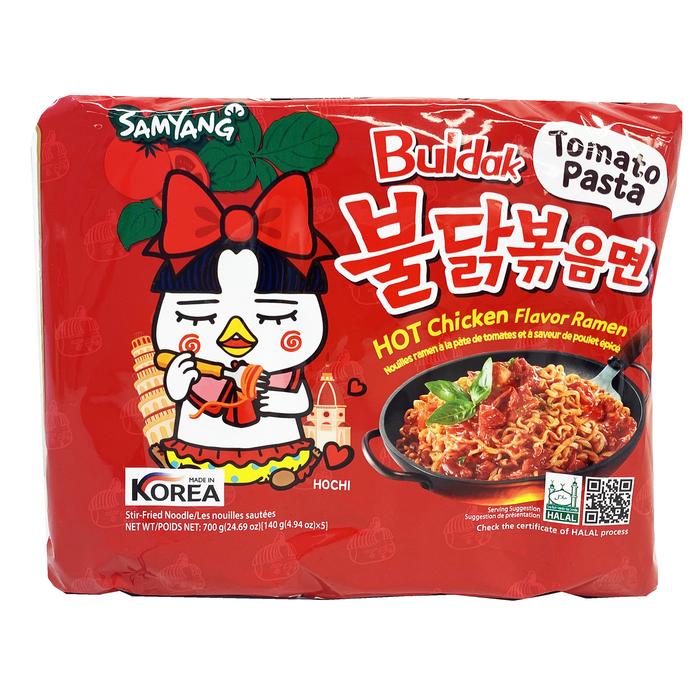 Лапша Samyang Hot chicken ramen острая со вкусом курицы в томатной пасте 140г.