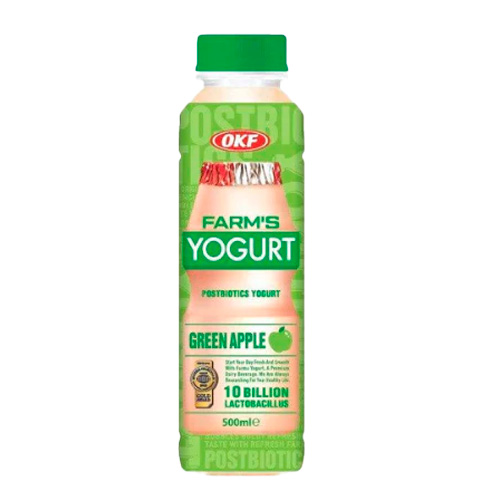Напиток безалкогольный OKF Farms Yougurt Green Apple  пэт 500мл