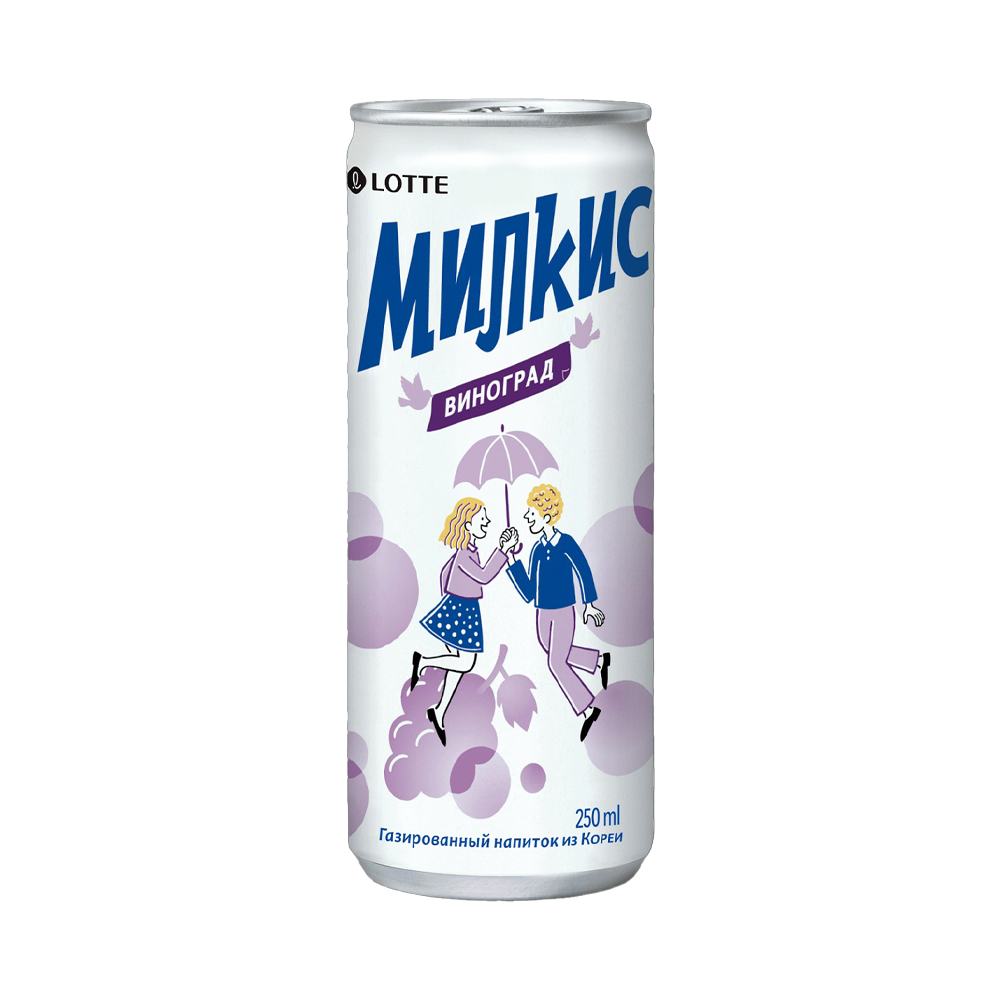 Газ.напиток Lotte Milkis Grape   250мл