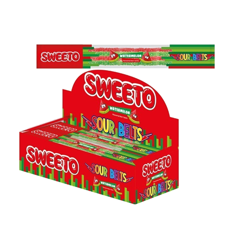 Мармелад SWEETO Sour Belt Watermelon Кислая лента 8гр. Арбуз
