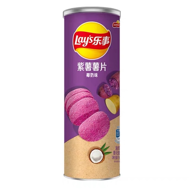 Чипсы Lay's Stax из фиолетовой картошки со вкусом кокоса   90гр