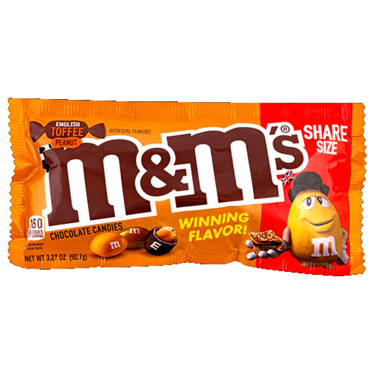 Драже M&M's Toffee peanut 92,7гр